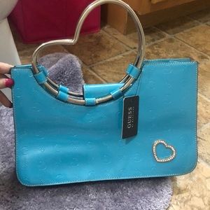 Guess aqua blue purse